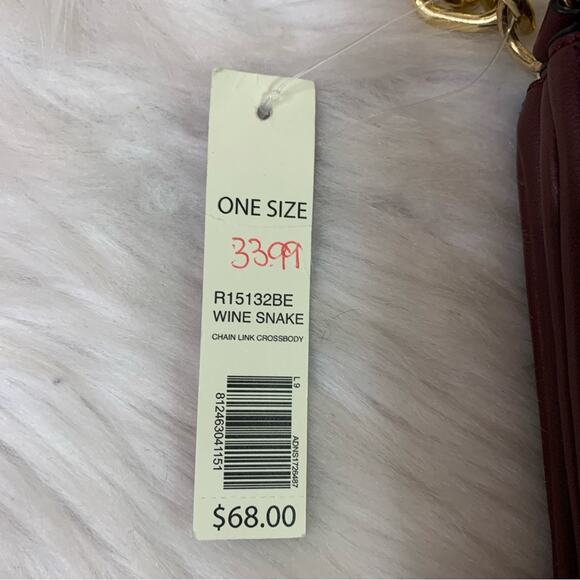 NWT The Limited Maroon Snakeskin Purse with Gold Hardware - Picture 8 of 10